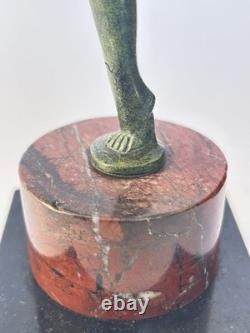 Authentique ancienne SCULPTURE FEMME DANSEUSE BRONZE Art Déco LEVERRIER FAYRAL