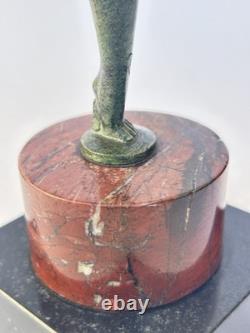 Authentique ancienne SCULPTURE FEMME DANSEUSE BRONZE Art Déco LEVERRIER FAYRAL