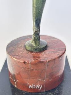 Authentique ancienne SCULPTURE FEMME DANSEUSE BRONZE Art Déco LEVERRIER FAYRAL