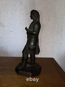 BERANGER statuette bronze Ancienne 19 Cm