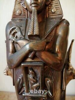 BRONZE-ancienne grande belle statue Egyptienne Toutankhamon