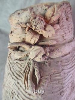 BUSTE en TERRE CUITE ancien. LA JEUNE FILLE. Signé M. Lebbé, 91