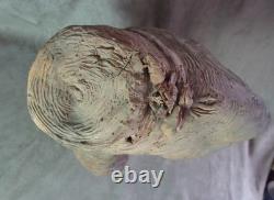 BUSTE en TERRE CUITE ancien. LA JEUNE FILLE. Signé M. Lebbé, 91