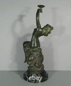 Bacchante Femme Sculpture Ancienne Signée Charles Raphaël Peyre Bacchus Vin