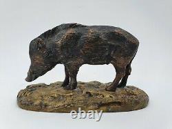 Barye, ancien bronze animalier sanglier