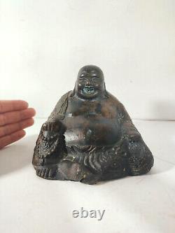 Bouddha Budai en Bronze / 1368-1644 Chine Ming / Statue Sculpture Chinois Ancien