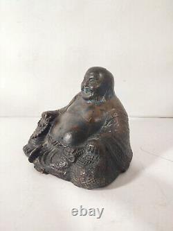 Bouddha Budai en Bronze / 1368-1644 Chine Ming / Statue Sculpture Chinois Ancien