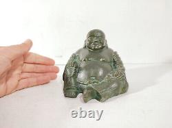 Bouddha Rieur en Bronze / 19th Chine Qing / Statue Sculpture Chinois Ancien