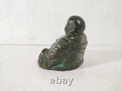 Bouddha Rieur en Bronze / 19th Chine Qing / Statue Sculpture Chinois Ancien