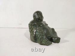 Bouddha Rieur en Bronze / 19th Chine Qing / Statue Sculpture Chinois Ancien