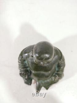 Bouddha Rieur en Bronze / 19th Chine Qing / Statue Sculpture Chinois Ancien