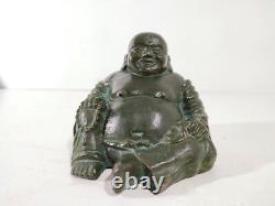 Bouddha Rieur en Bronze / 19th Chine Qing / Statue Sculpture Chinois Ancien
