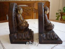 Bouddha anciens Serre-livres statuettes