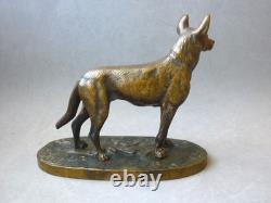 Bronze Ancien Berger Allemand. Jules Moigniez