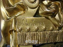 Bronze Ancien Ecrivain Signe Pradier