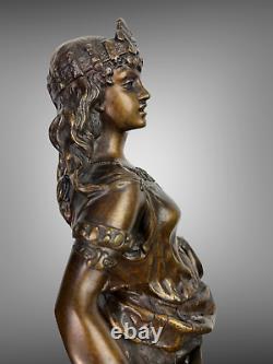 Bronze Ancien Patiné Salomé Signé Charles Octave Levy 1820 / 1899 De 55 CM