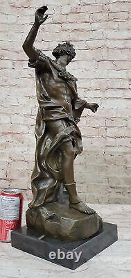Bronze Sculpture Statue Signée Original Dino Decarlo Homme De Ancien Royalty