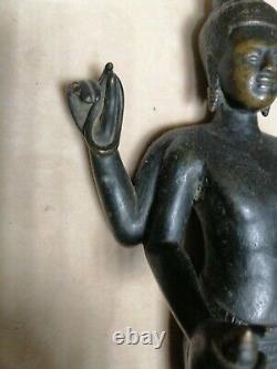 Bronze Statue Bodhisattva Cambodge Sculpture Asiatique Asie Ancien H27 cm