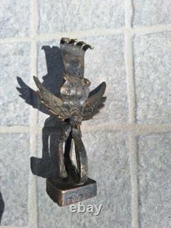 Bronze Statue, Figurine Ancienne de Vishnu, Garuda. Sculpture Statuette Asie