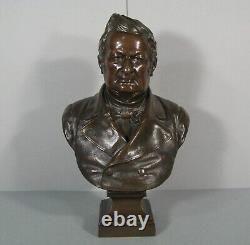 Buste Adolphe Thiers Sculpture Bronze Ancien Signé Bulio