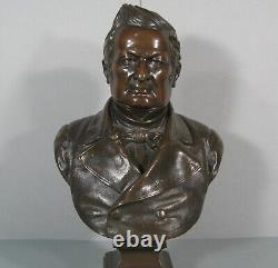 Buste Adolphe Thiers Sculpture Bronze Ancien Signé Bulio