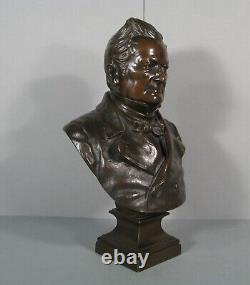 Buste Adolphe Thiers Sculpture Bronze Ancien Signé Bulio