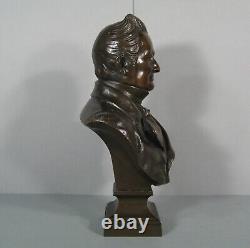 Buste Adolphe Thiers Sculpture Bronze Ancien Signé Bulio