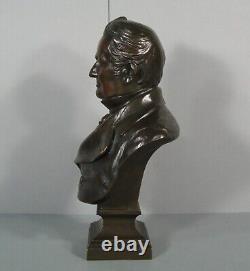 Buste Adolphe Thiers Sculpture Bronze Ancien Signé Bulio