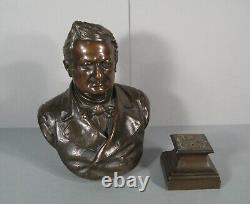 Buste Adolphe Thiers Sculpture Bronze Ancien Signé Bulio