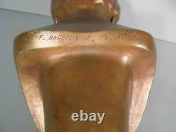 Buste Adrien De Longpérier Bronze Ancien Signé Nieuverkerke Fondeur Barbedienne
