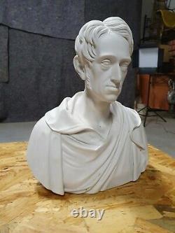 Buste Ancien Biscuit Sèvres Empereur Romain Porcelaine