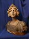 Buste Ancien Terre Cuite Signé Richard Aurili 19ème Antique Terracotta Bust