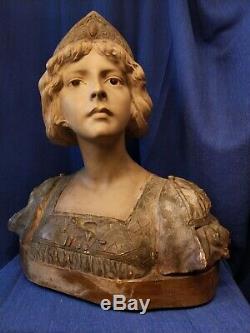 Buste Ancien Terre Cuite signé Richard Aurili 19ème antique terracotta bust