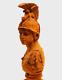 Buste Minerve Athena En Fonte De Fer Ancien Vintage Romain Grec Jardin Antique