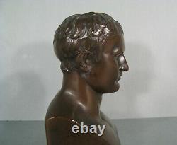 Buste Napoléon Premier Sculpture Achille Collas Bronze Ancien D'après Chaudet