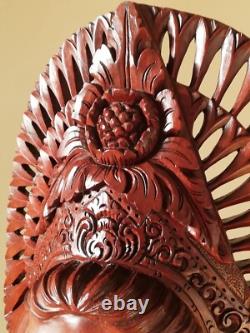 Buste de femme Balinaise Statue ancienne en bois massif