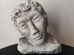 Buste jeune homme antique Moulage ancien sculpture
