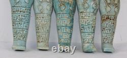 COLLECTION DE 5 STATUES PHARAONIQUES ANCIENNES ÉGYPTIENNES USHABTI de la rein