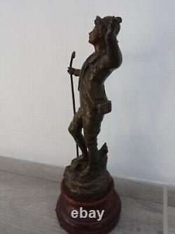 C. ANFRIE sculpture ancienne statue FIGURINE °TOURISTE °ART NOUVEAU