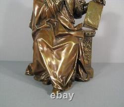 Cardinal De Richelieu  Écclésiastique Et Homme D'état Sculpture Bronze Ancien