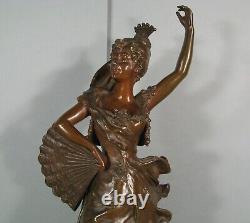 Carmen Sculpture Bronze Ancien Signé Colle Fondeur Société Des Bronzes De Paris