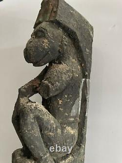 Char en bois Rare ancienne statue religieuse sculpture oeuvre de collection