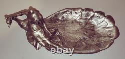 Coupelle Ancien Vide Poche Art Nouveau Art Deco En Étain Argenté En Bon État