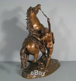 Daprès Coustou Cheval De Marly Sculpture Ancienne Bronze
