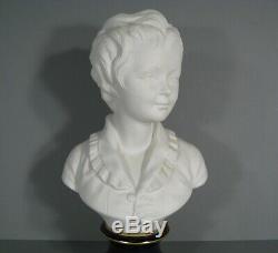 Daprès Houdon Ancien Buste Enfant Brongniart Porcelaine De Limoges Tharaud