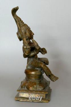 Déesse Mariamman ancienne en bronze Inde Hindouisme H14cm india old