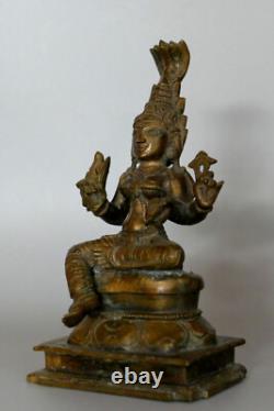 Déesse Mariamman ancienne en bronze Inde Hindouisme H14cm india old