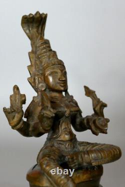 Déesse Mariamman ancienne en bronze Inde Hindouisme H14cm india old