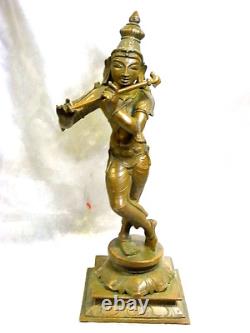Deesse Shiva Bronze Ancien Bouddha Debout Sculpture Statue Asiatique Buddha Inde
