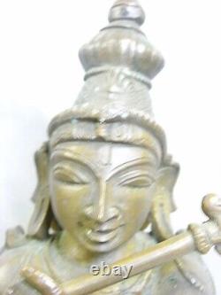 Deesse Shiva Bronze Ancien Bouddha Debout Sculpture Statue Asiatique Buddha Inde